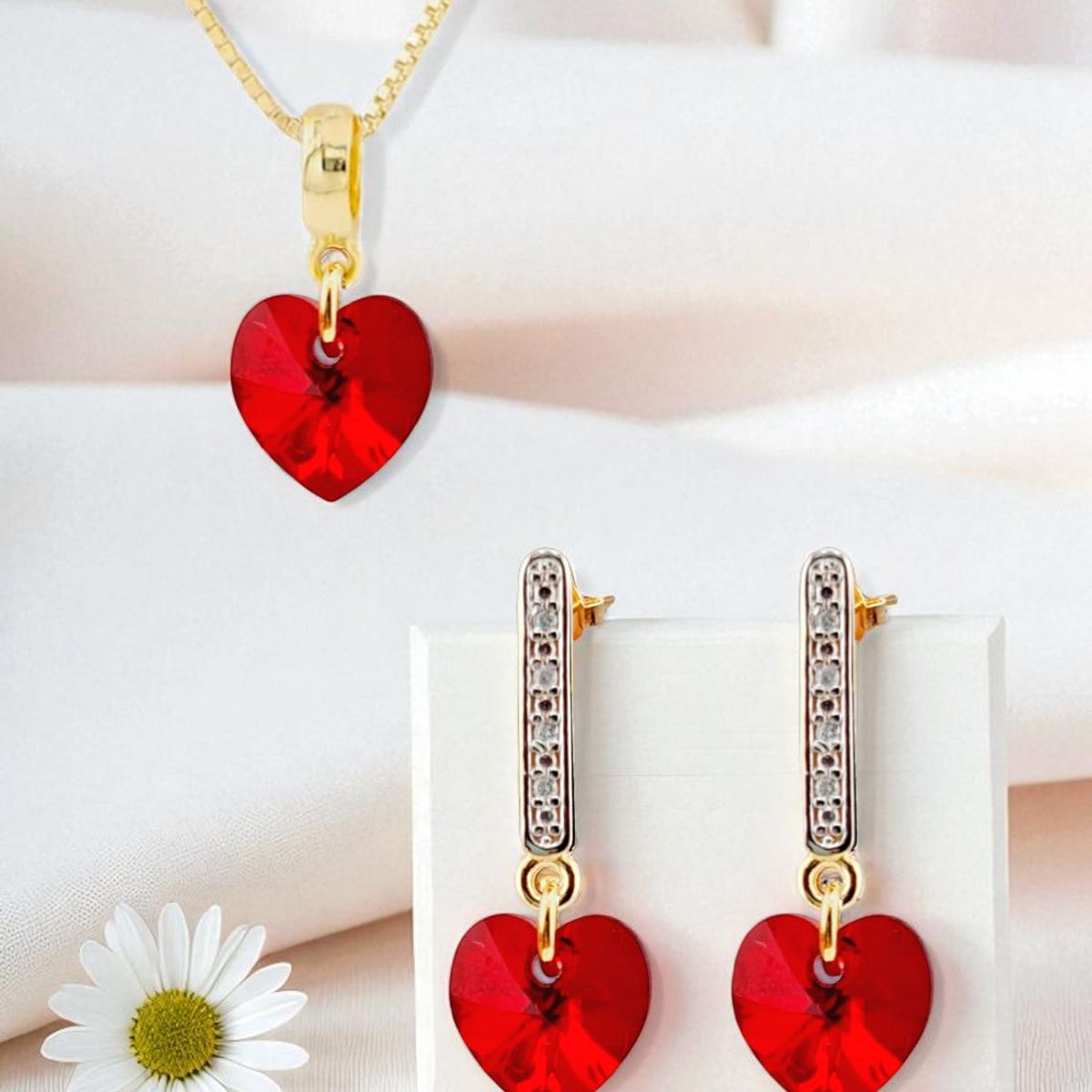 JOYAS MONTERO - Conjunto Romance Gold 24K creado con cristales de Swarovski® Siam