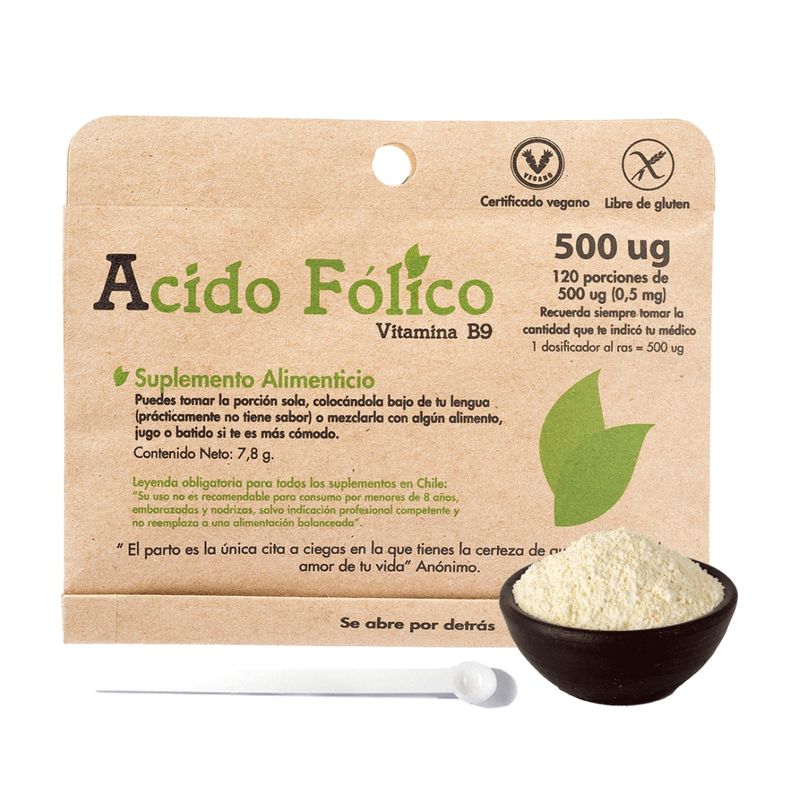 DULZURA NATURAL - ÁCIDO FÓLICO 120 PORCIONES DE 500ug VEGANO SIN GLUTEN