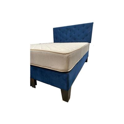 Imagen 2 del producto Cama HVM full Azul Marino Felpa Pmadera