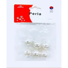 A - Perlas de color blanco de 18mm para manualidades y bisutería