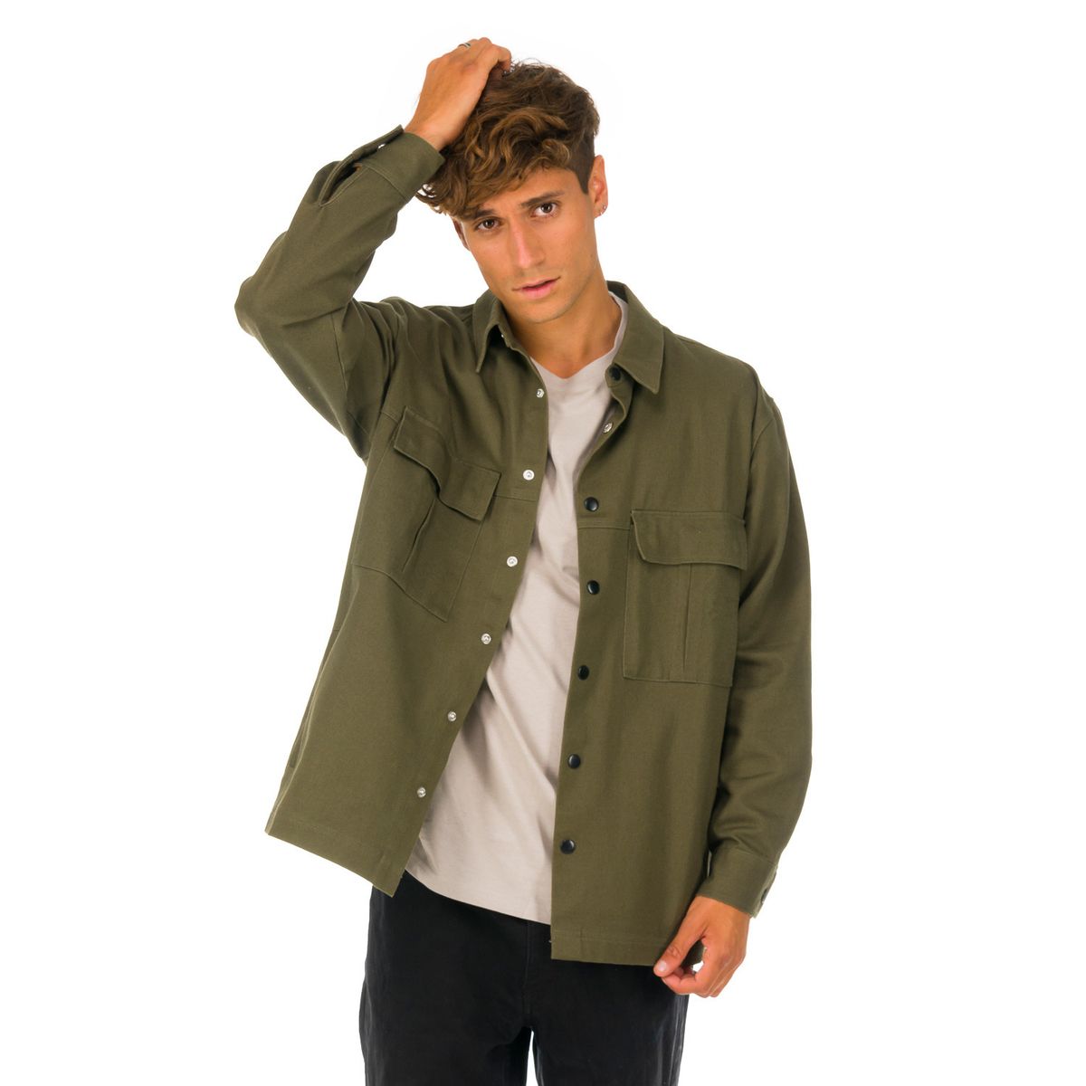 7VEINTE - Chaqueta Unisex Clique Verde Militar 7VEINTE