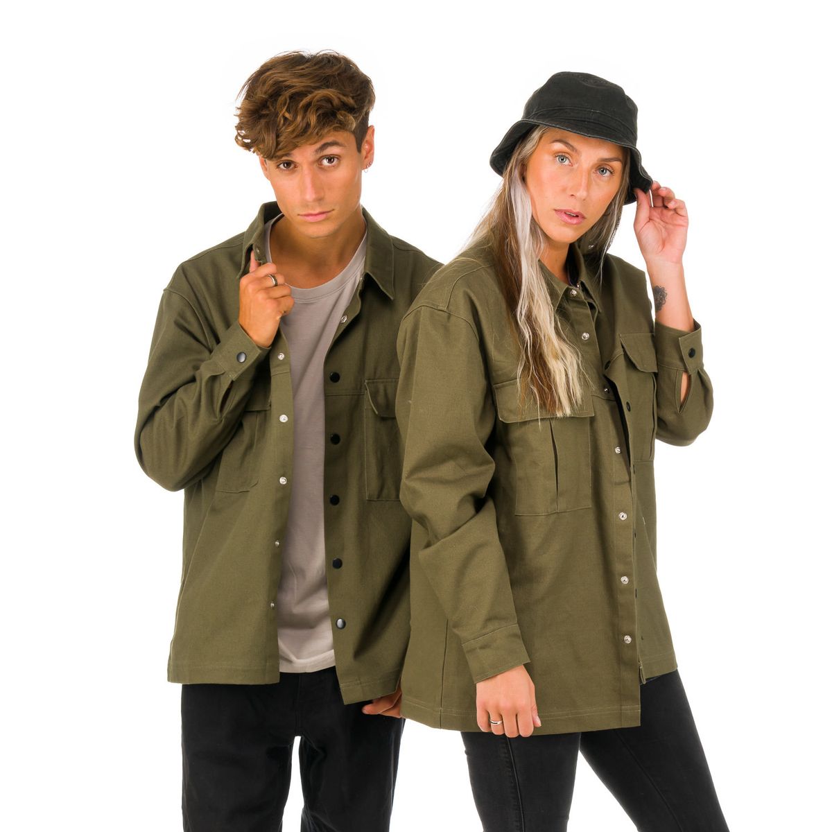 7VEINTE - Chaqueta Unisex Clique Verde Militar 7VEINTE