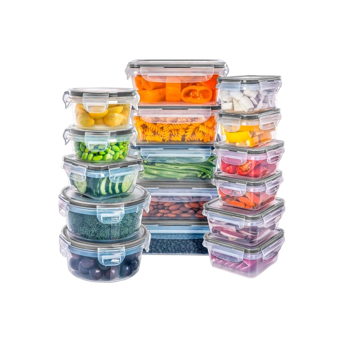 CROIX - Set de 16 Contenedores Herméticos Croix Apilables