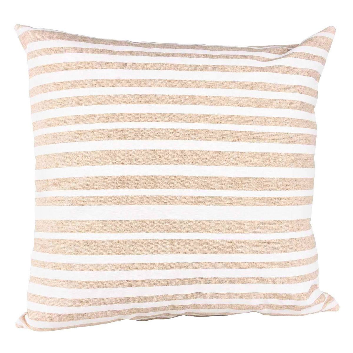 MASEL - Set 2 cojines lona española 50x50 rayas beige