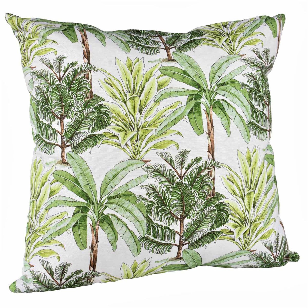 MASEL - Set 2 cojines lona española 50x50 palmeras verde