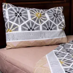 MASEL - Jgo de sabanas 2pl tie 2.0 beige-144 hilos