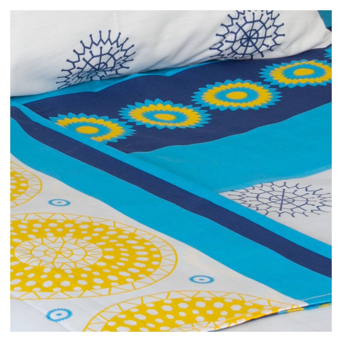 MASEL - Jgo de sabanas 2pl  runas  calipso - 144 hilos