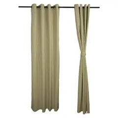 MASEL - Set 2 cortinas Black Out lino 140 x 225