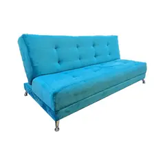 MUEBLES HVM - Futon Cama patagonia 2 cuerpos Calipso felpa Pmetal