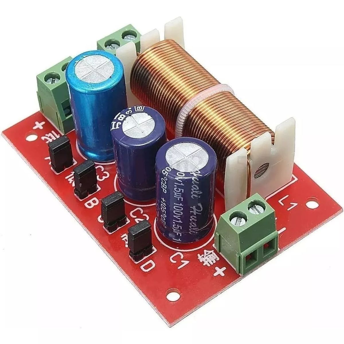 KUANGYE - Equipo Crossover 400 Watts 2 Vías Ajustable Audio Ecualizador