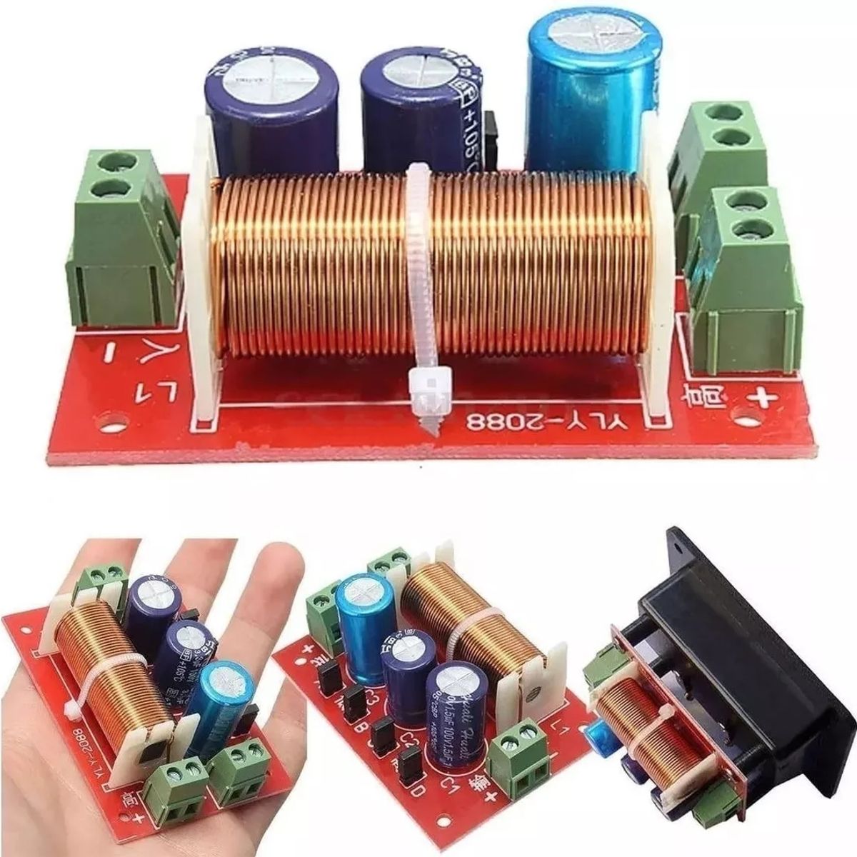 KUANGYE - Equipo Crossover 400 Watts 2 Vías Ajustable Audio Ecualizador