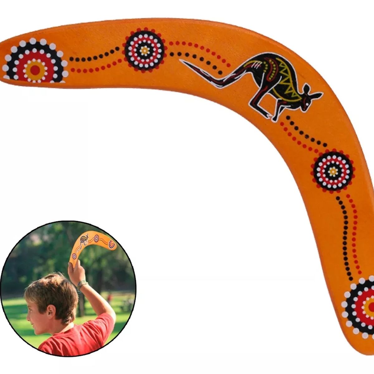 KUANGYE - Bumerán Boomerang De Madera Exteriores Juguete Volador