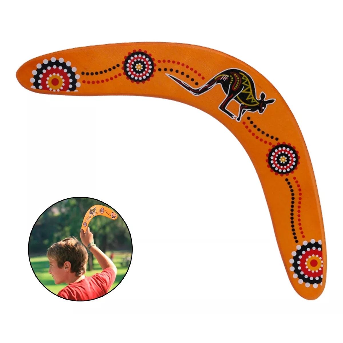 KUANGYE - Bumerán Boomerang De Madera Exteriores Juguete Volador