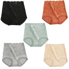EVERSO - Calzon Mujer Alto Levanta Glúteos Algodón Con Encaje.