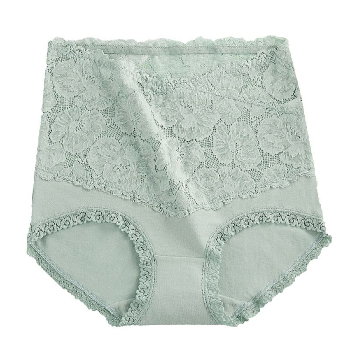 EVERSO - Calzon Mujer Alto Levanta Glúteos Algodón Con Encaje.