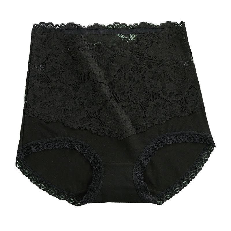 EVERSO - Calzon Mujer Alto Levanta Glúteos Algodón Con Encaje.