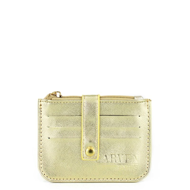 CARVEN - Tarjetero mujer Obi dorado Carven Paris