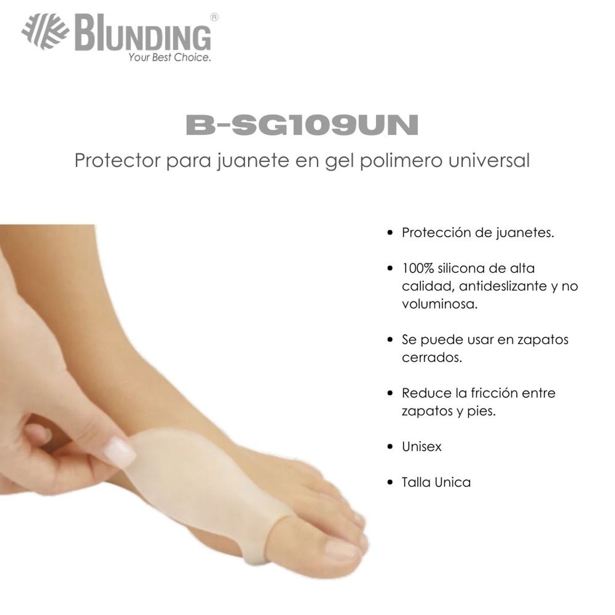 BLUNDING - Protector Para Juanete En Gel Polimero Univer-Blunding
