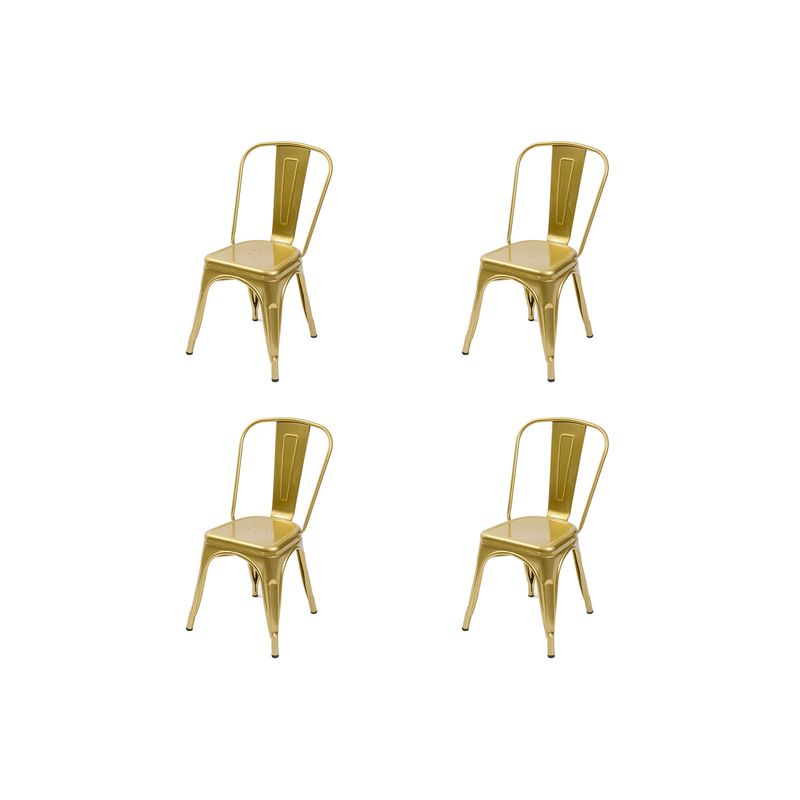 DE PIES A CABEZA - Pack4 Sillas Tolix Gold DE PIES A CABEZA