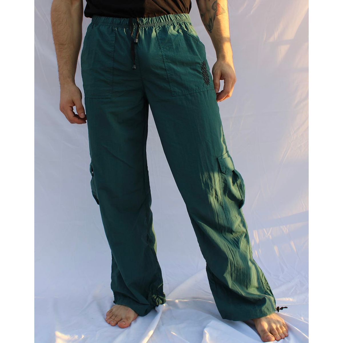 AIMARA - Pantalón Tipo Cargo Verde