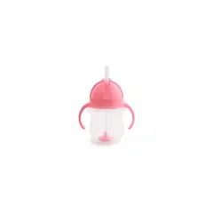 MUNCHKIN - Vaso Antiderrame Bombilla Con Peso Y Asas - Rosa
