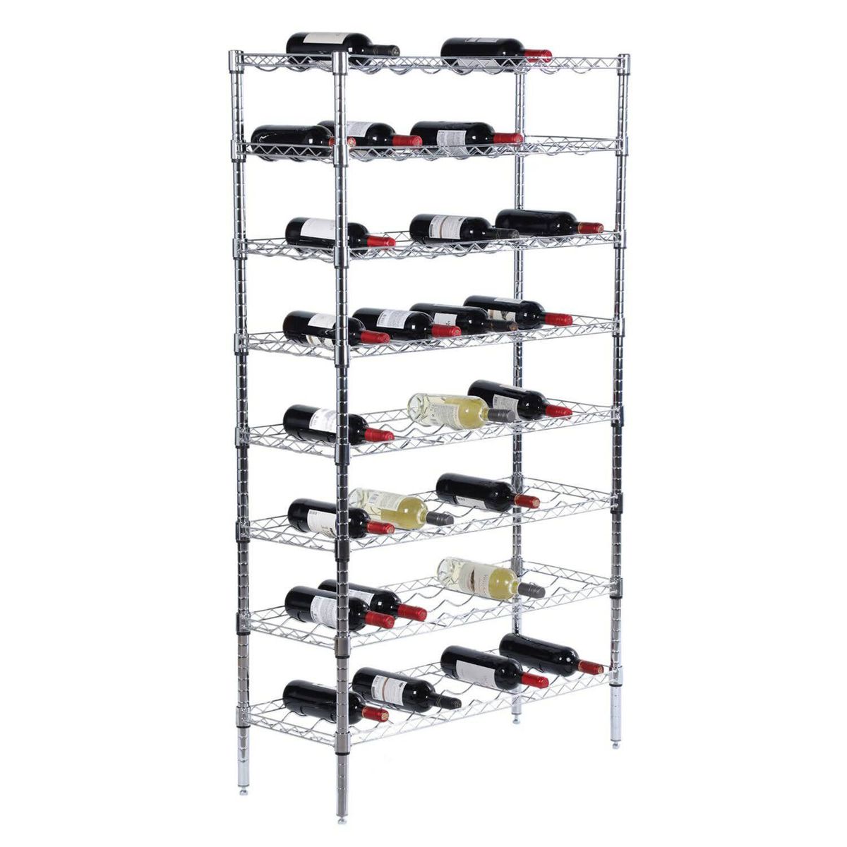 AUTORODEC - Rack para 72 botellas de vino 36x91x160 cm