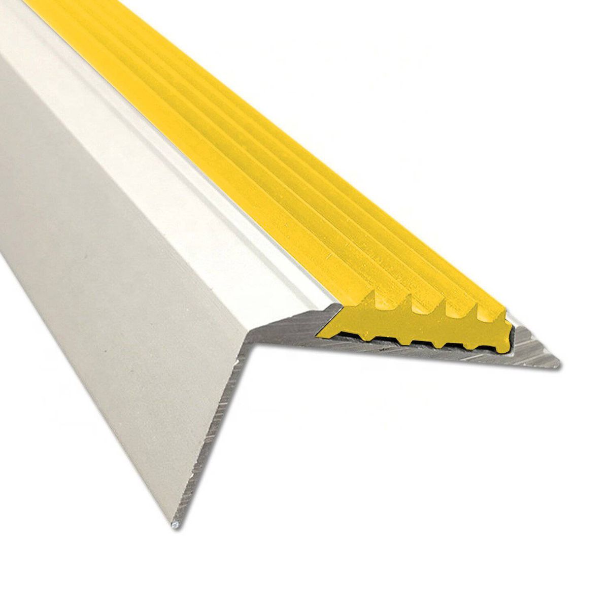 LORENZINI - Nariz de Grada Aluminio/PVC Amarillo - 40 mm