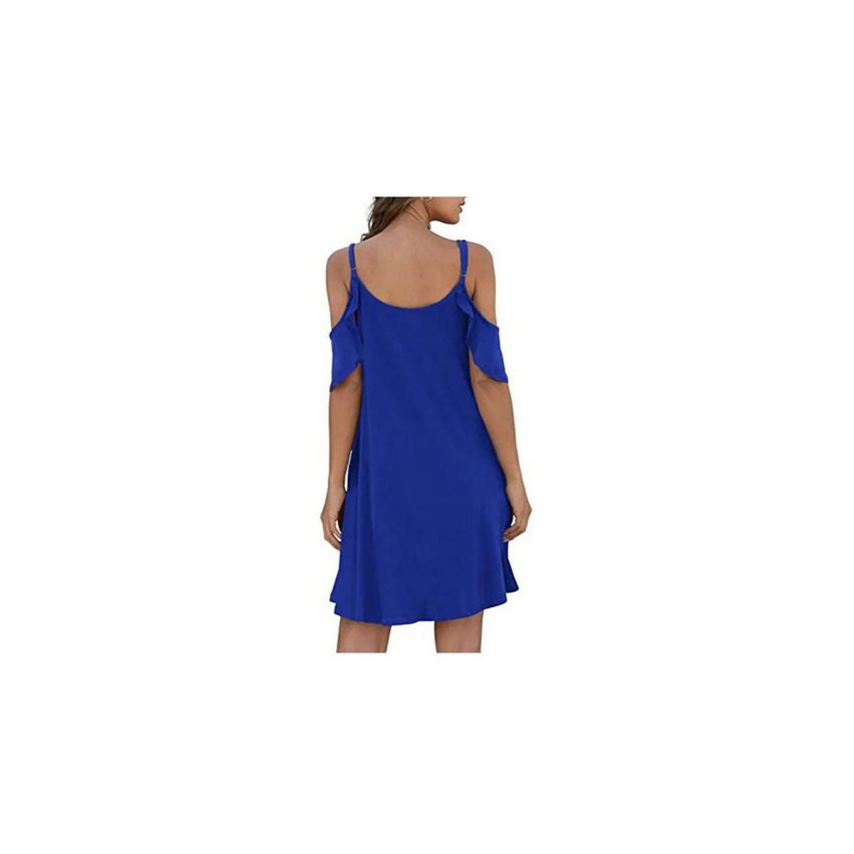 XHCY - Mujer Verano Sin Mangas  Bolsillo Vestido De Cadera