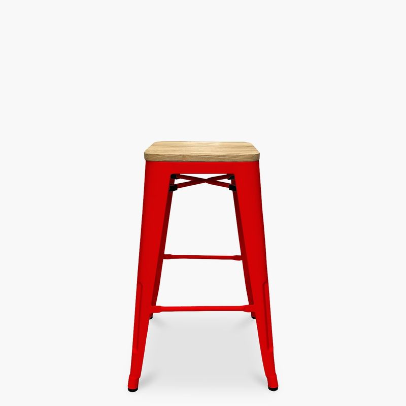 FORM DESIGN - Taburete medio 66 Tolix Madera Rojo Form