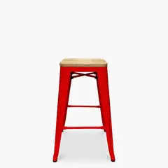 FORM DESIGN - Taburete medio 66 Tolix Madera Rojo Form