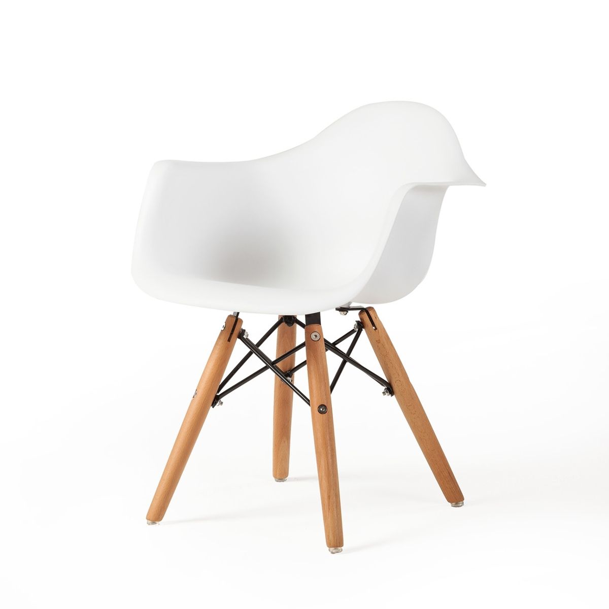 DE PIES A CABEZA - Silla Eames Daw Con Brazos Niños Blanca DE PIES A CABEZA