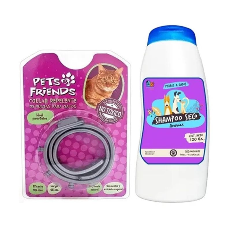 MASCOKITS - Mini Kit Para Gato Collar Antipulgas Shampoo Fruitilicious.