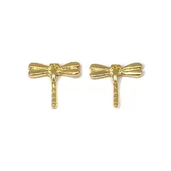 ANDREA COGGIOLA JOYAS - Aros Libélula Fina Enchapado Oro 18K