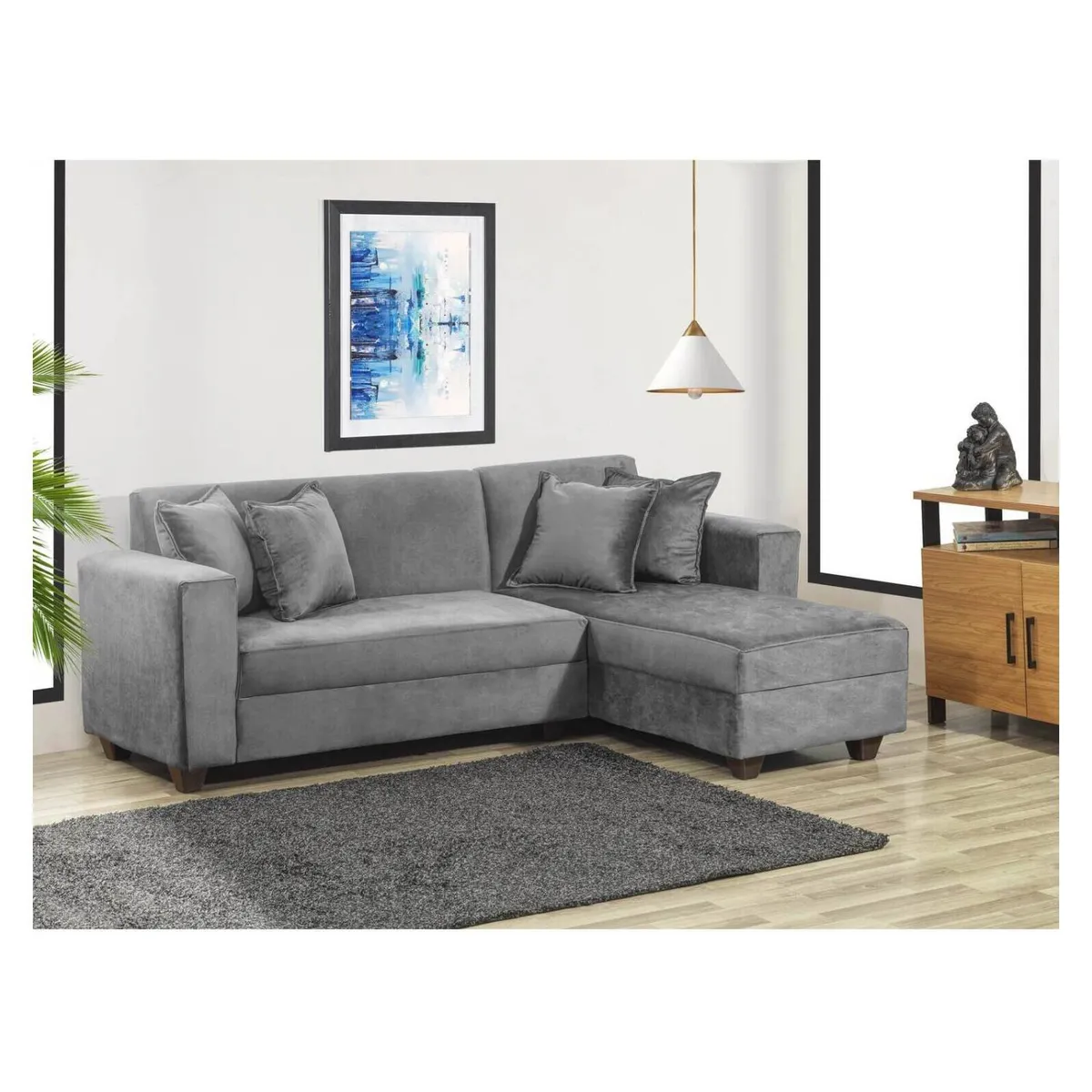 GENERICO - SECCIONAL MAITE GRIS DERECHO 2-2 CUERPOS