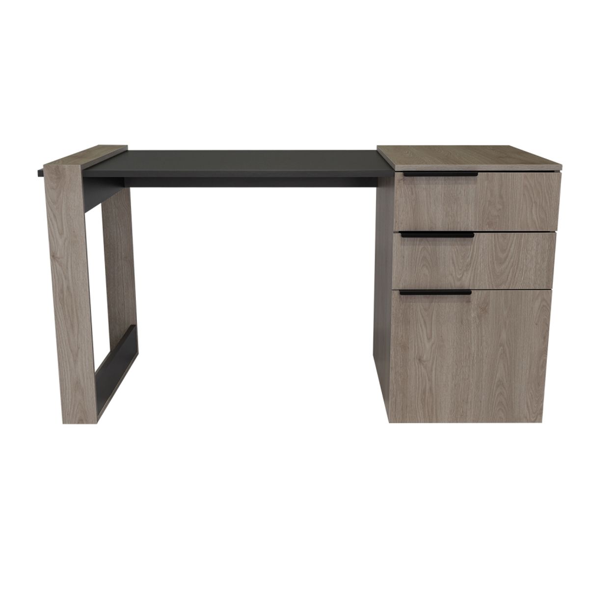 FMFURNITURE - Escritorio - Gris y Plomo 75.7x142x63.3 cm…
