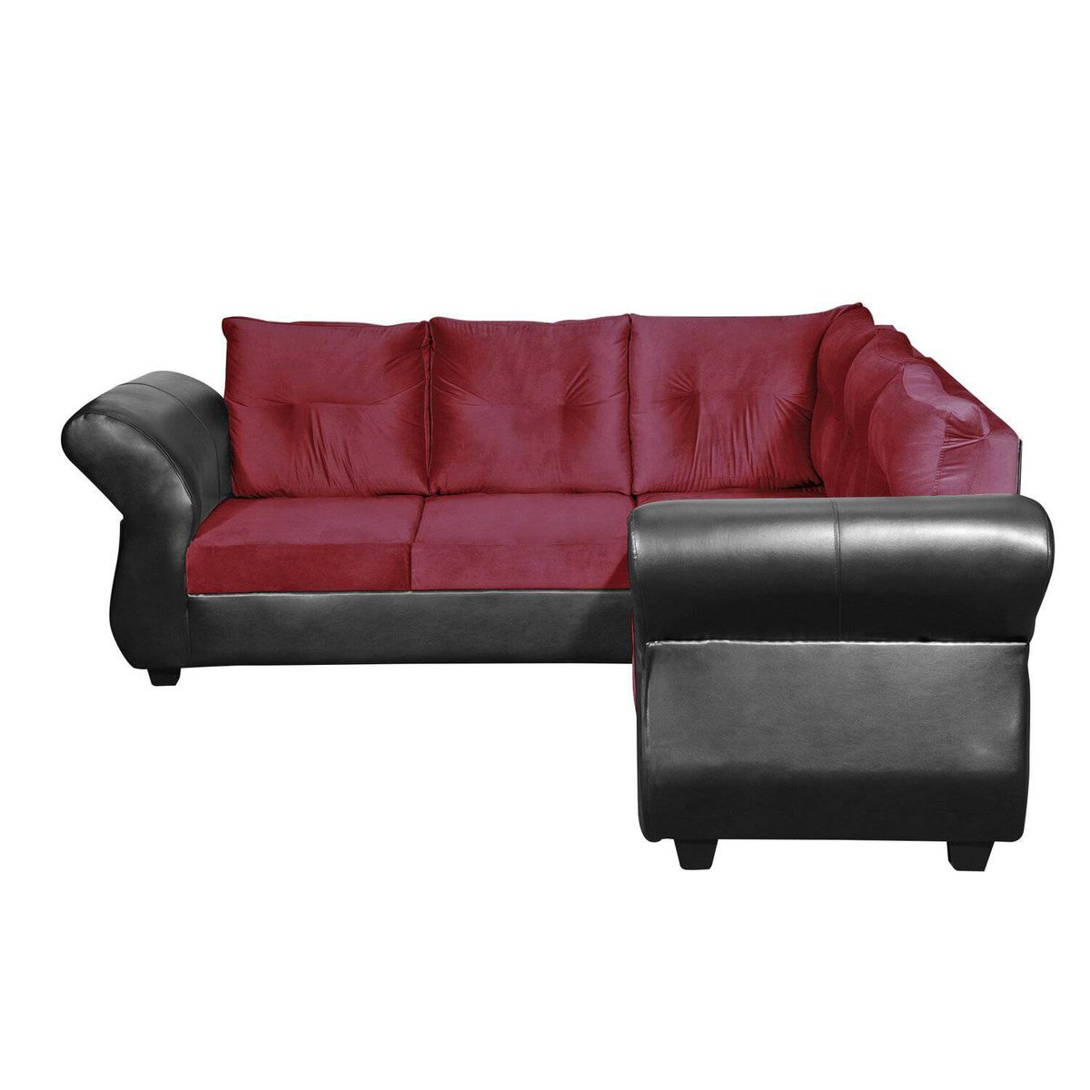 GENERICO - SOFA SECCIONAL EMMA FELPA-PU BURDEO