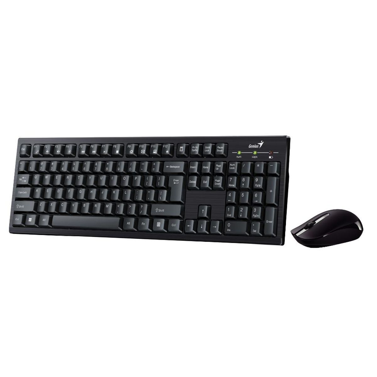 GENIUS - KIT INALÁMBRICO MOUSE + TECLADO KM-8101, 12 FN KEYS, 2,4 GHZ