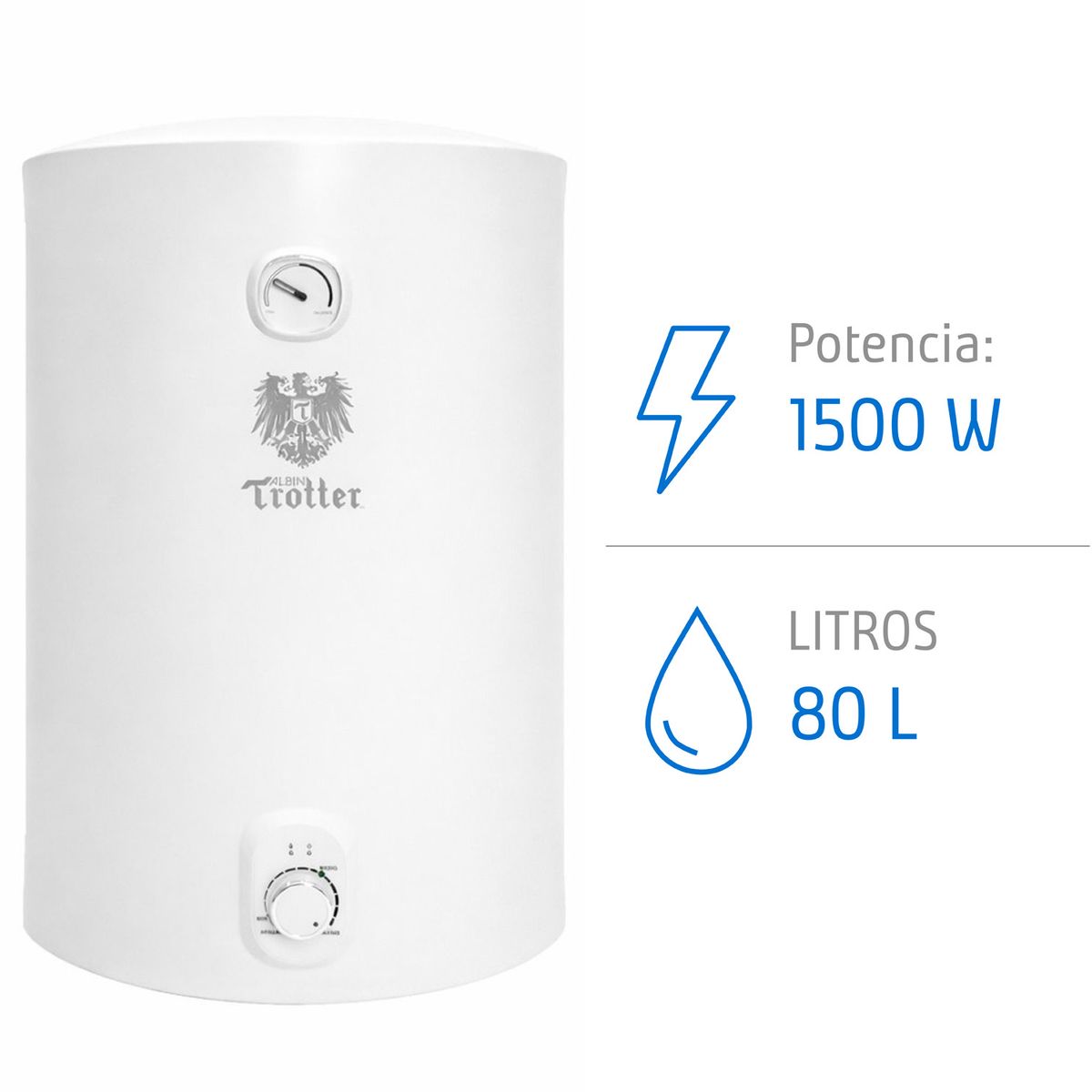 ALBIN TROTTER - Termo Eléctrico At-Wb 80 L 1,5Kw Albin Trotter