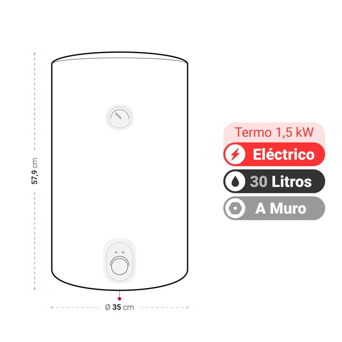 ALBIN TROTTER - TERMO AT-WB 30 LT 1,5KW
