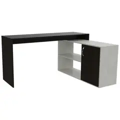FMFURNITURE - Escritorio - Negro y Blanco 76.5x151.5x116.5 cm.