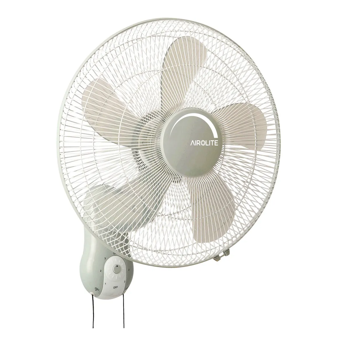 AIROLITE - Ventilador Oscilante Mural 16  Con Piola V16m6 Airolite