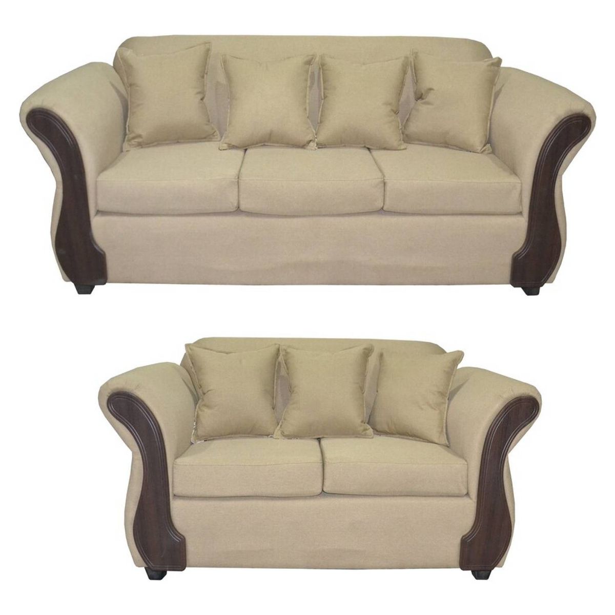 GENERICO - JUEGOS DE LIVING KATIA 3-2  BEIGE…