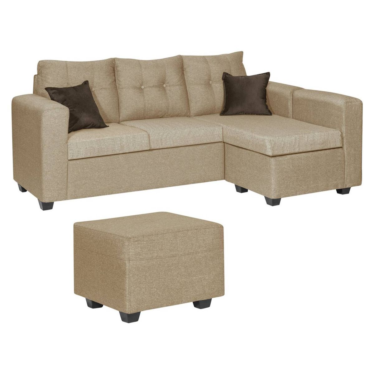 GENERICO - SOFA ANTONELLA + 1 PUFF BEIGE