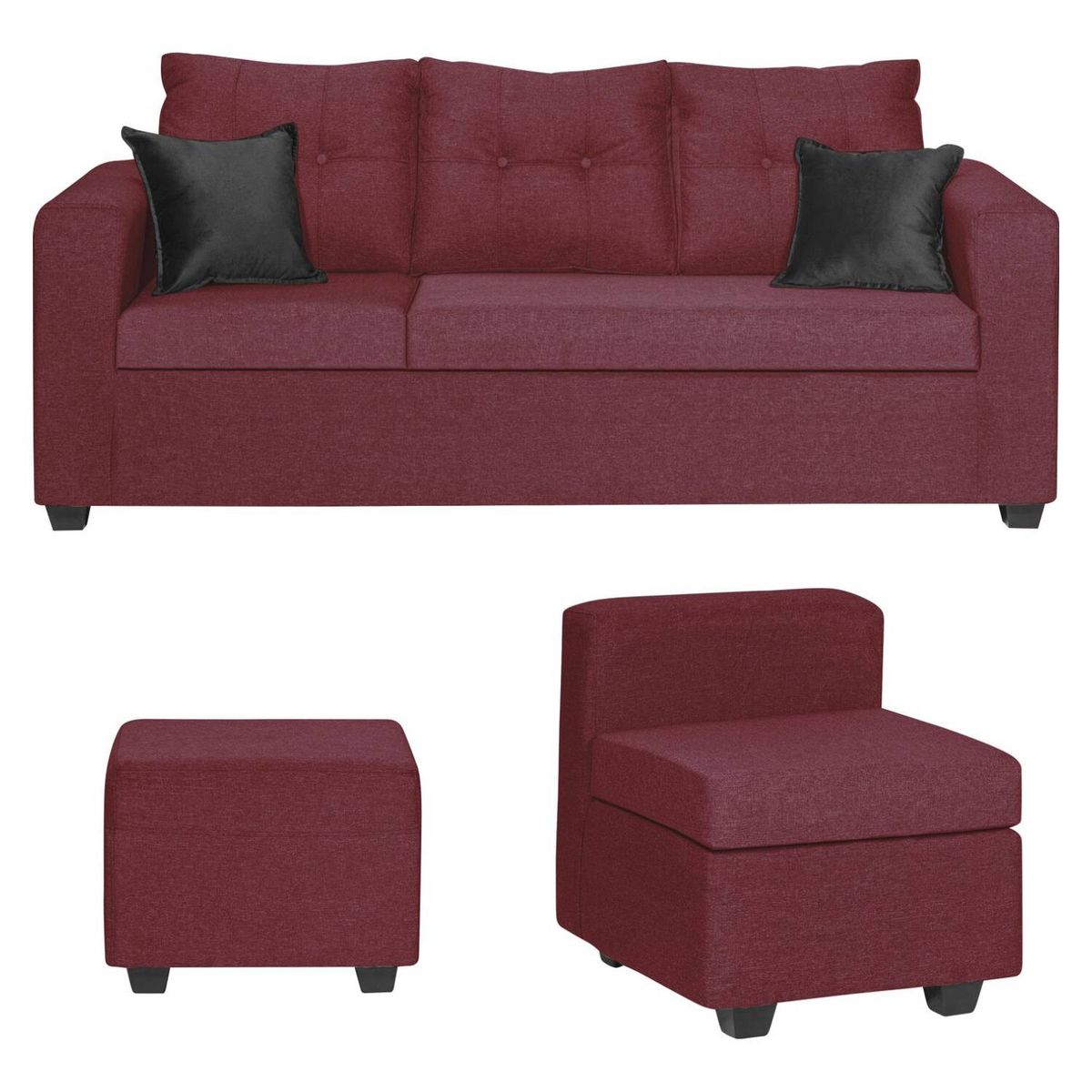 GENERICO - SOFA ANTONELLA + 1 PUFF BURDEO