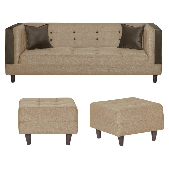GENERICO - SOFA SANTA MONICA + 2 PUFF BEIGE