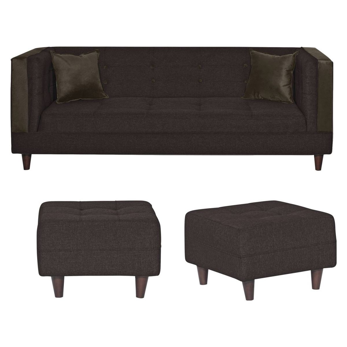 GENERICO - SOFA SANTA MONICA  2PUFF CHOCOLATE