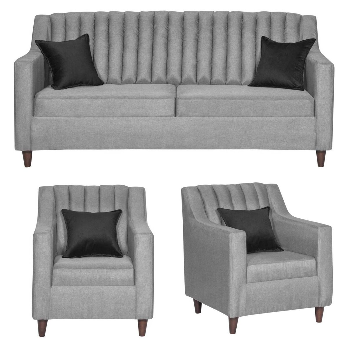 GENERICO - JUEGO DE LIVNG ISABELLA GRIS…