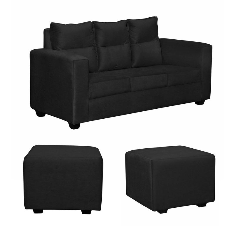 GENERICO - SOFA LORETO FELPA NEGRO