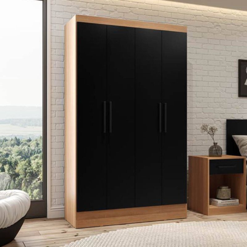 ROCA - Clóset 4 puertas Ámbar Negro-Canela