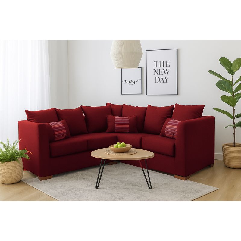 DKORA - Sofa Seccional 5 cuerpos Duncan Rojo